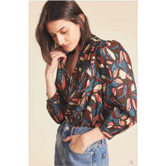 BIRDS OF PARADIS by Travota Bailey Blouse in Laurel Leaf  // M - Picture 1 of 14
